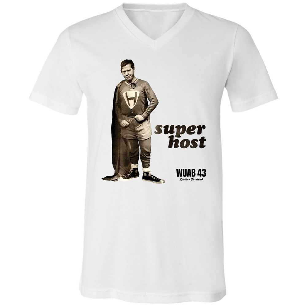 Unisex V-Neck T-Shirt - 6CX6GU6E - White - 1
