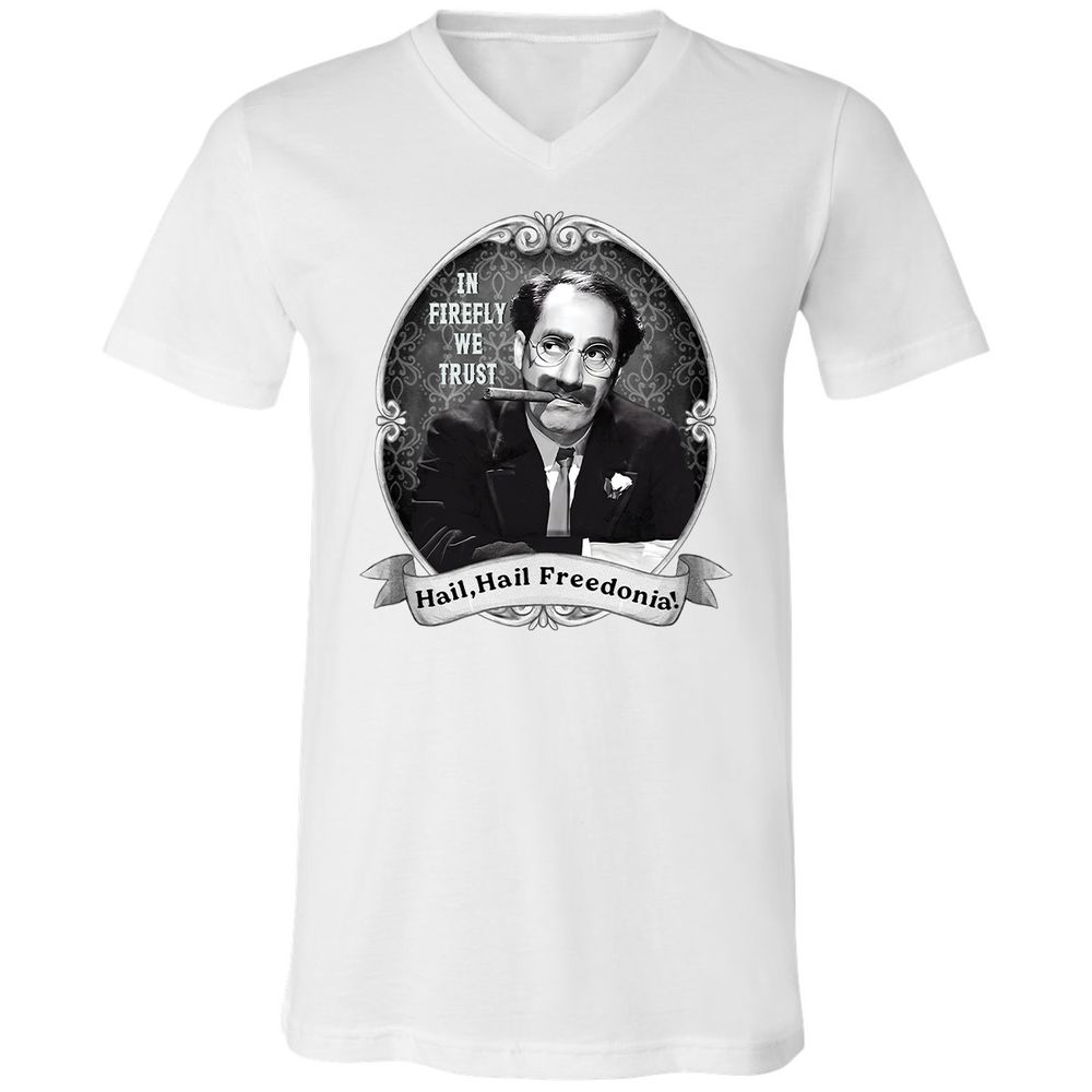 Unisex V-Neck T-Shirt - GYHSVRNG - White - 1