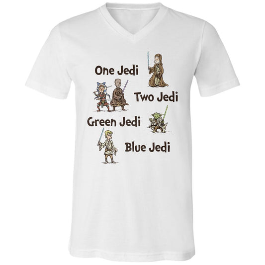 Unisex V-Neck T-Shirt - 6KPWVS2Z - White - 1