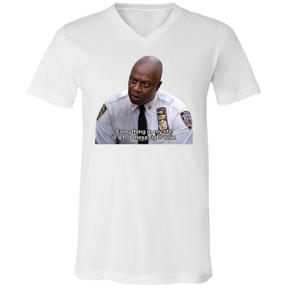 Unisex V-Neck T-Shirt - FYYM5YFT - White - 1