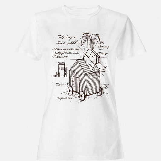 Women's T-Shirt - BANU83N7 - White - 1