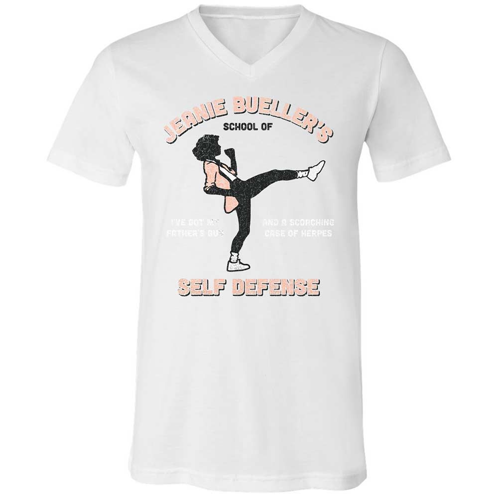 Unisex V-Neck T-Shirt - 1ZV9QU3S - White - 1