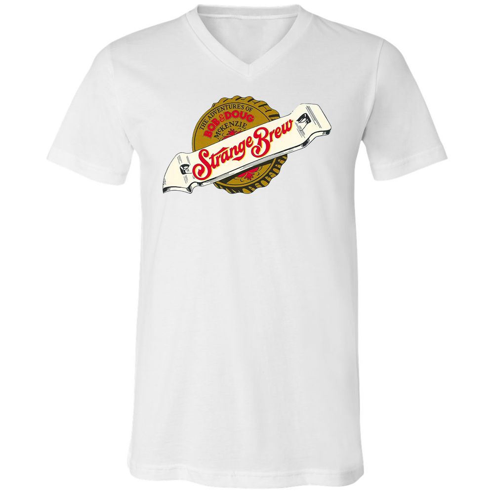 Unisex V-Neck T-Shirt - GJKMMQJY - White - 1