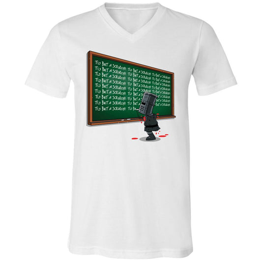 Unisex V-Neck T-Shirt - 3GNHZJWW - White - 1