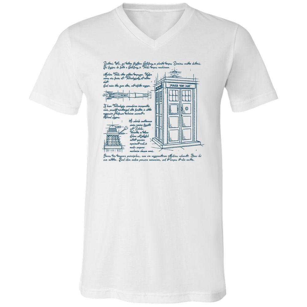 Unisex V-Neck T-Shirt - 846VQHVP - White - 1