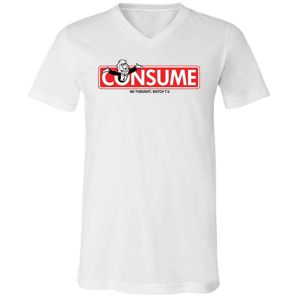 Unisex V-Neck T-Shirt - SVYWPQ1G - White - 1