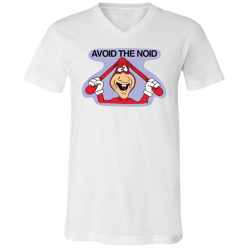 Unisex V-Neck T-Shirt - X6ZQWS5R - White - 1