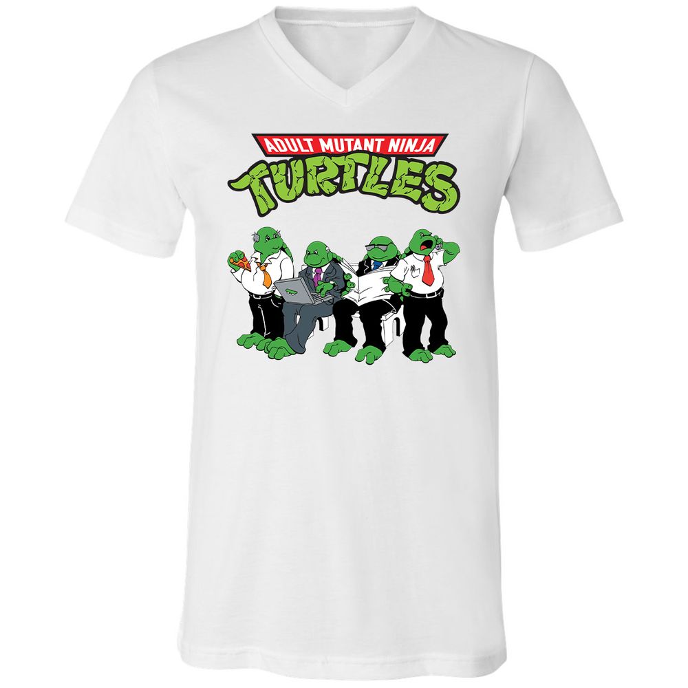 Unisex V-Neck T-Shirt - YFGN3HLW - White - 1