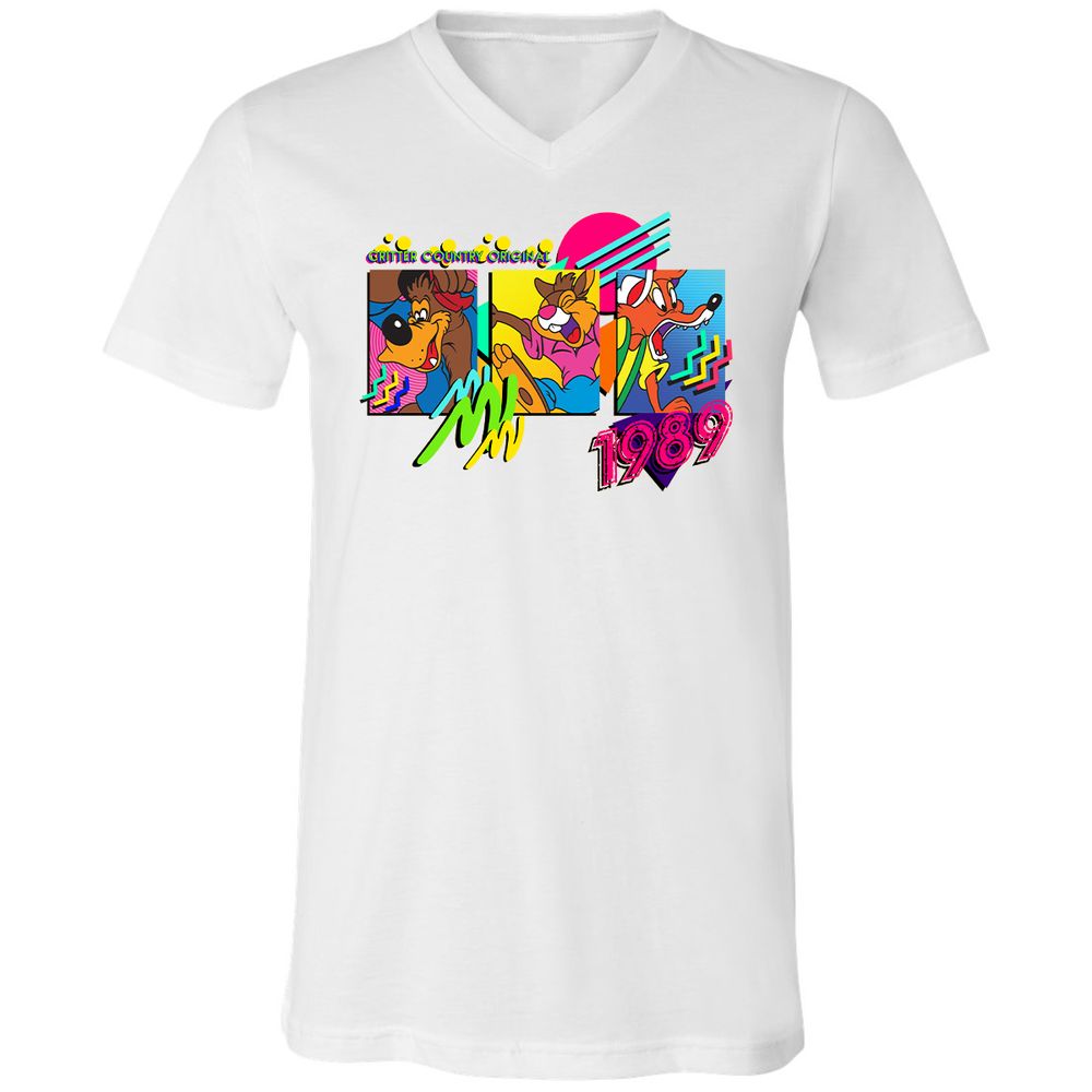Unisex V-Neck T-Shirt - N6TG3B8S - White - 1