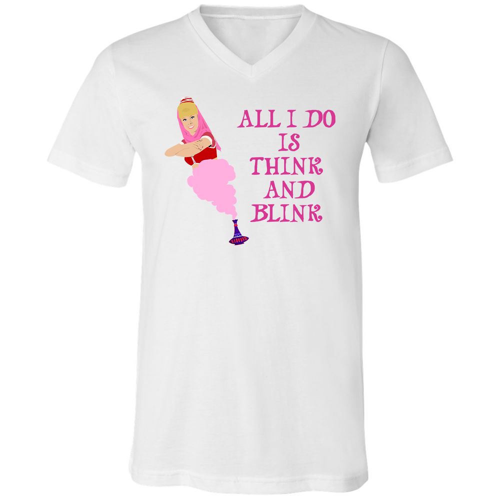 Unisex V-Neck T-Shirt - HYNWL7JP - White - 1