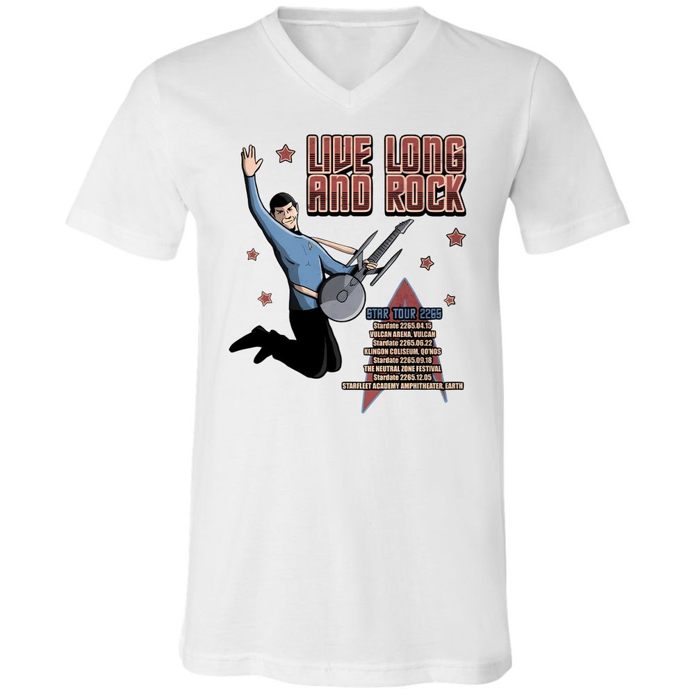 Unisex V-Neck T-Shirt - 5WE671U4 - White - 1