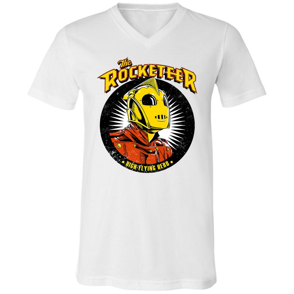 Unisex V-Neck T-Shirt - AAHZVV2L - White - 1