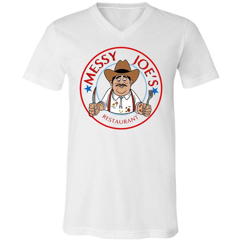Unisex V-Neck T-Shirt - 5GE4NY99 - White - 1