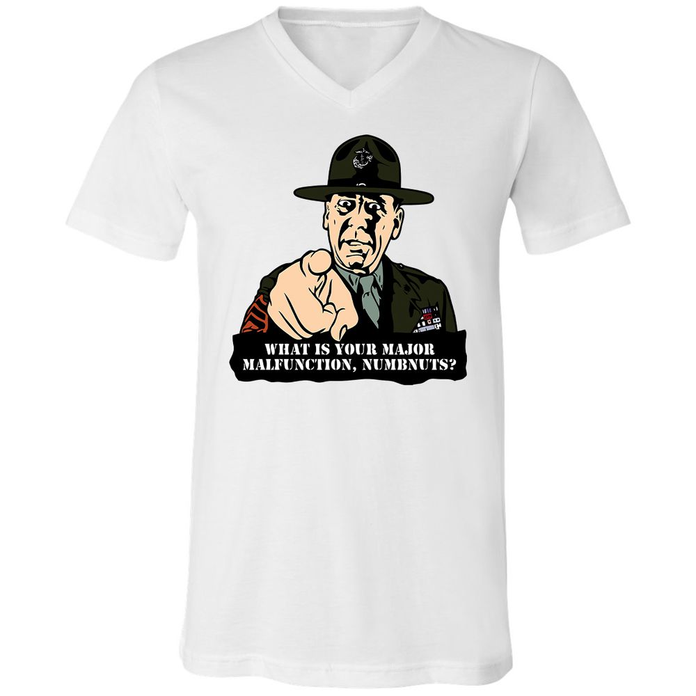 Unisex V-Neck T-Shirt - 4ZVMH4AR - White - 1
