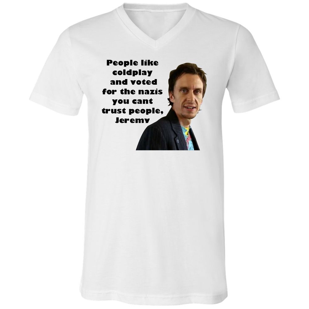 Unisex V-Neck T-Shirt - S7TCQBAB - White - 1