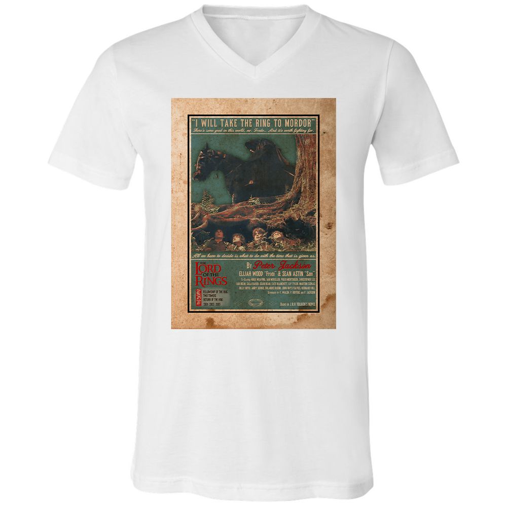 Unisex V-Neck T-Shirt - FBT6SARX - White - 1