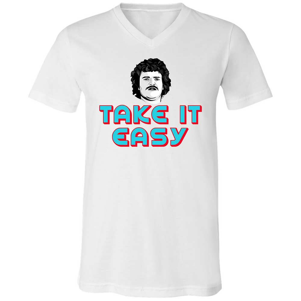 Unisex V-Neck T-Shirt - RJEEG3Y9 - White - 1
