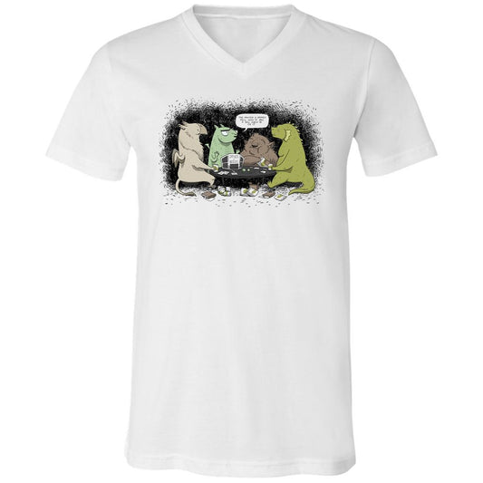 Unisex V-Neck T-Shirt - SD7TTJE3 - White - 1