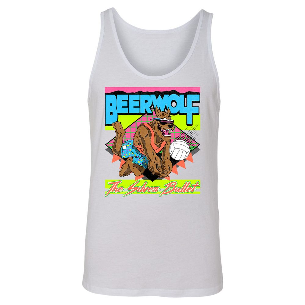 Retro Beach Wolf - White - 1