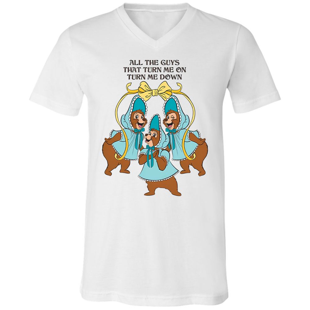 Unisex V-Neck T-Shirt - 7X4QUY5R - White - 1