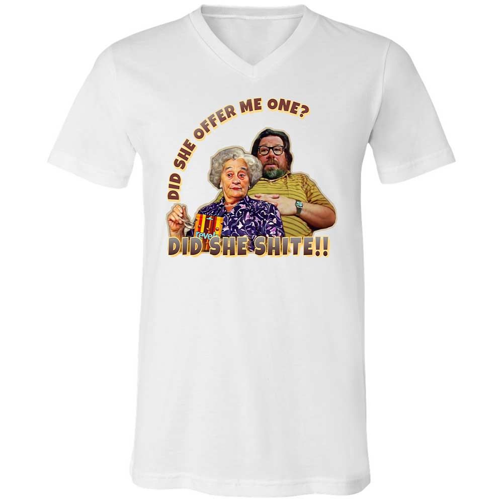 Unisex V-Neck T-Shirt - 5ELJMM3V - White - 1