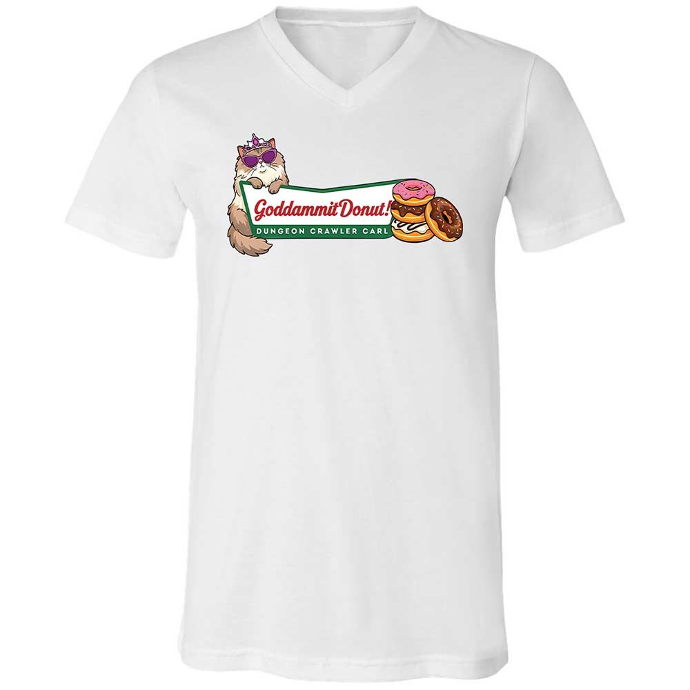 Unisex V-Neck T-Shirt - 1D8E95F4 - White - 1