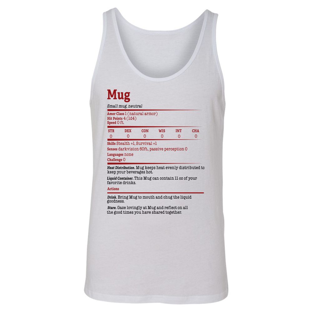 Unisex Jersey Tank - ACDTMKTC - White - 1