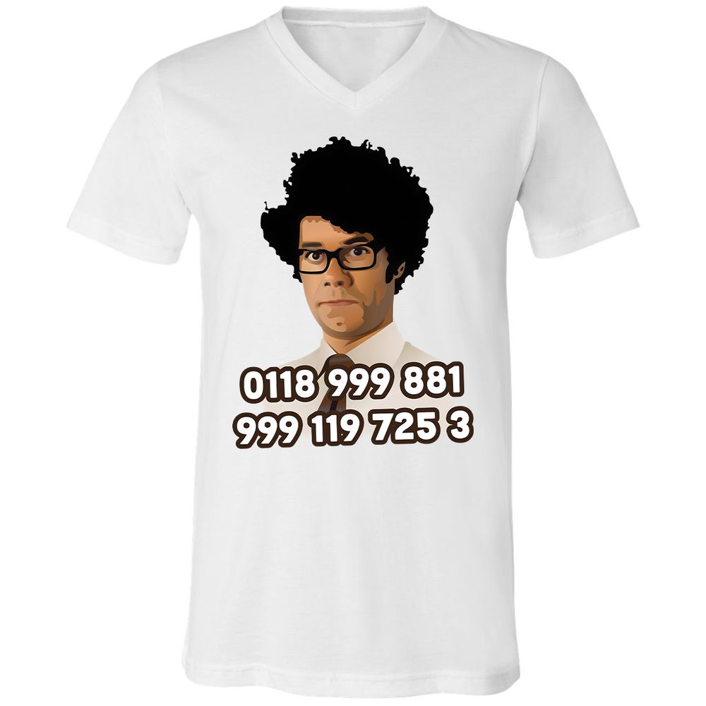 Unisex V-Neck T-Shirt - H9VCM36G - White - 1