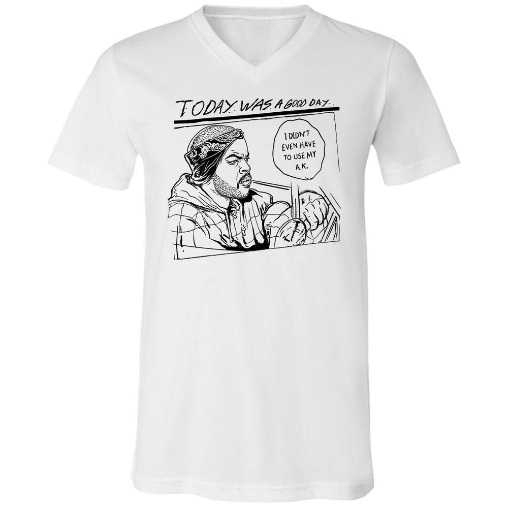 Unisex V-Neck T-Shirt - FKAZEEUL - White - 1
