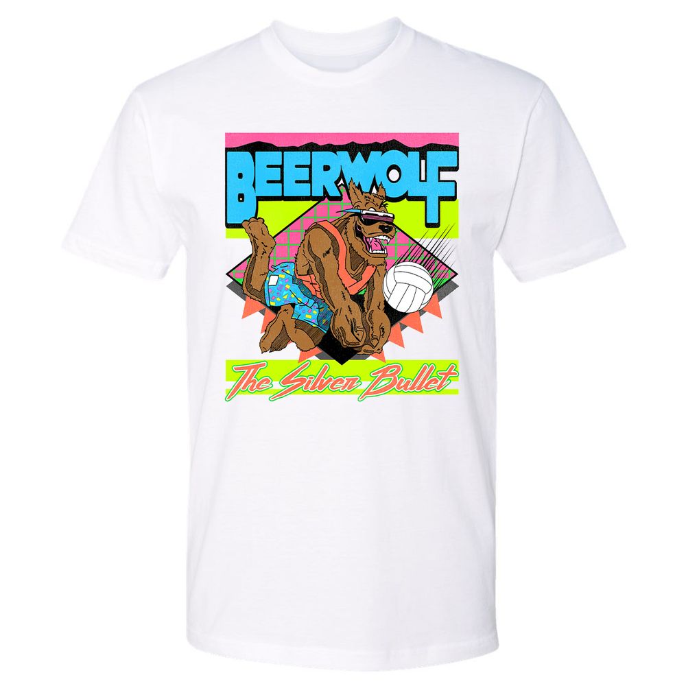 Retro Beach Wolf - White - 1