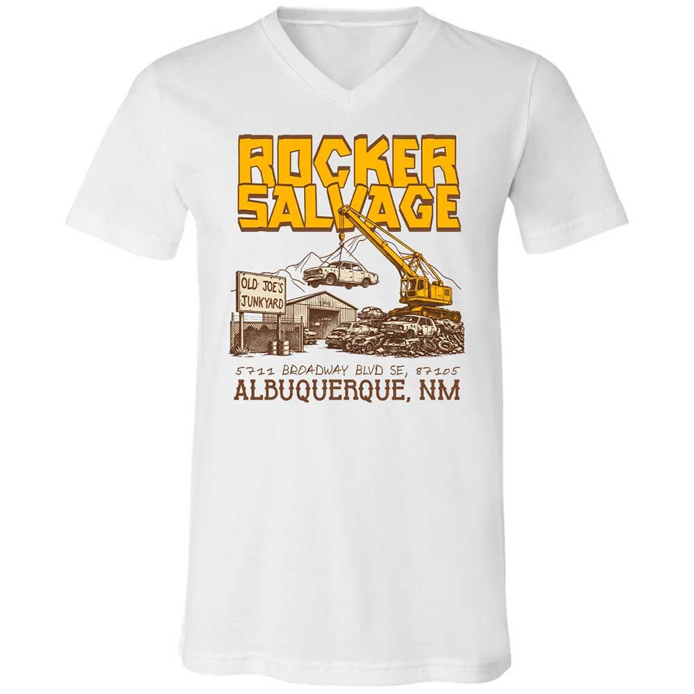 Unisex V-Neck T-Shirt - SW93D7BT - White - 1