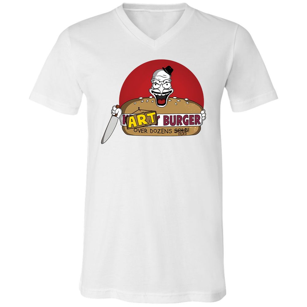 Unisex V-Neck T-Shirt - W7FASM7H - White - 1
