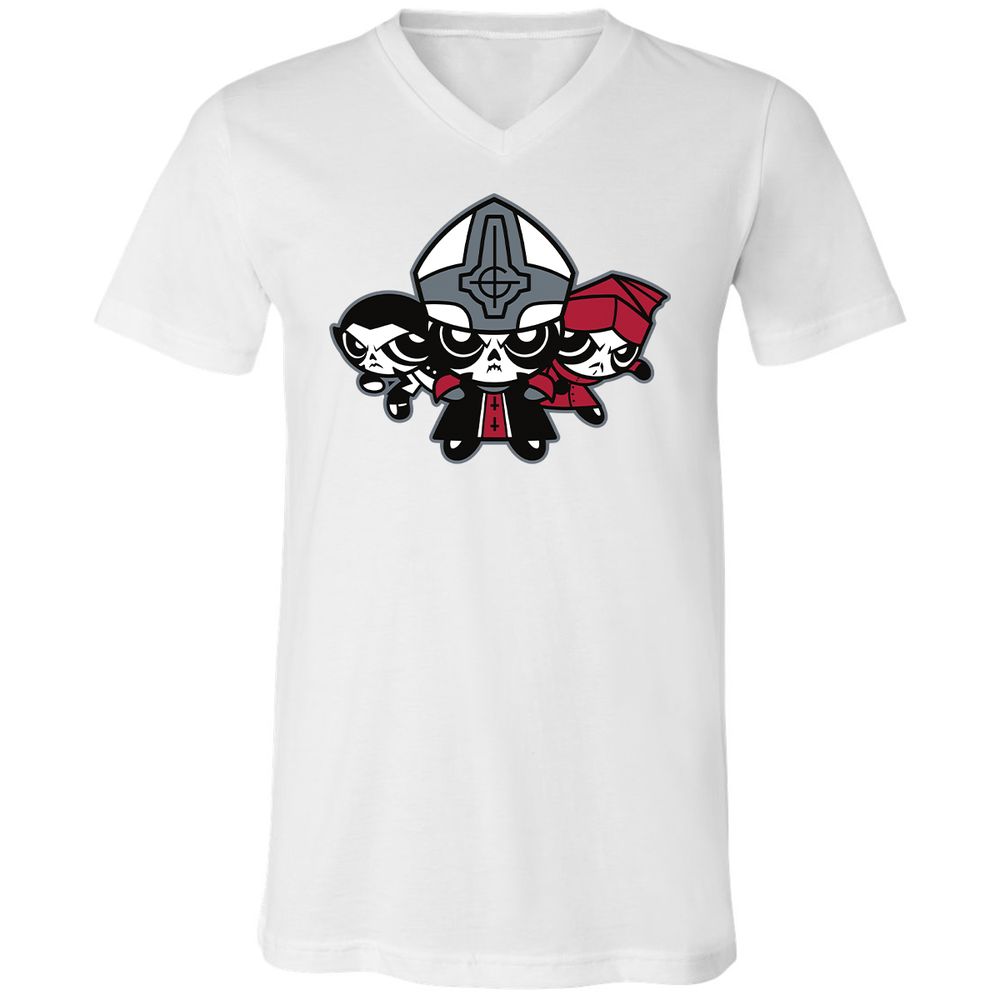 Unisex V-Neck T-Shirt - A5WJEP5Z - White - 1