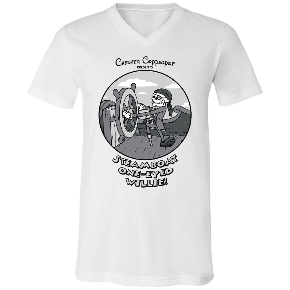 Unisex V-Neck T-Shirt - LA71C2ZM - White - 1