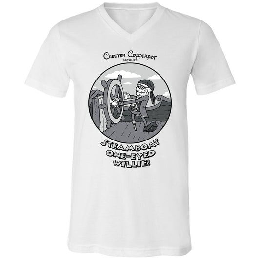 Unisex V-Neck T-Shirt - LA71C2ZM - White - 1