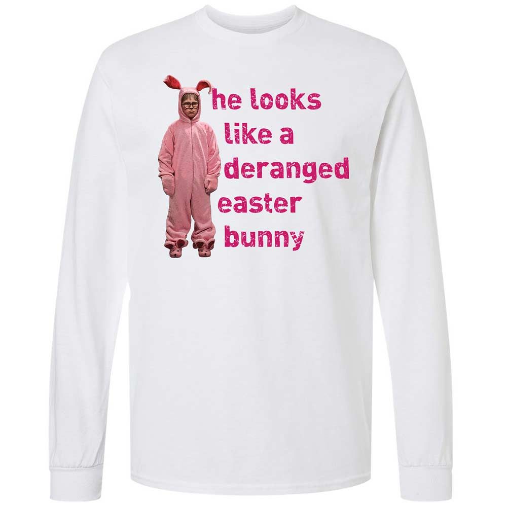 He Looks Like a Deranged Easter Bunny - White - 1