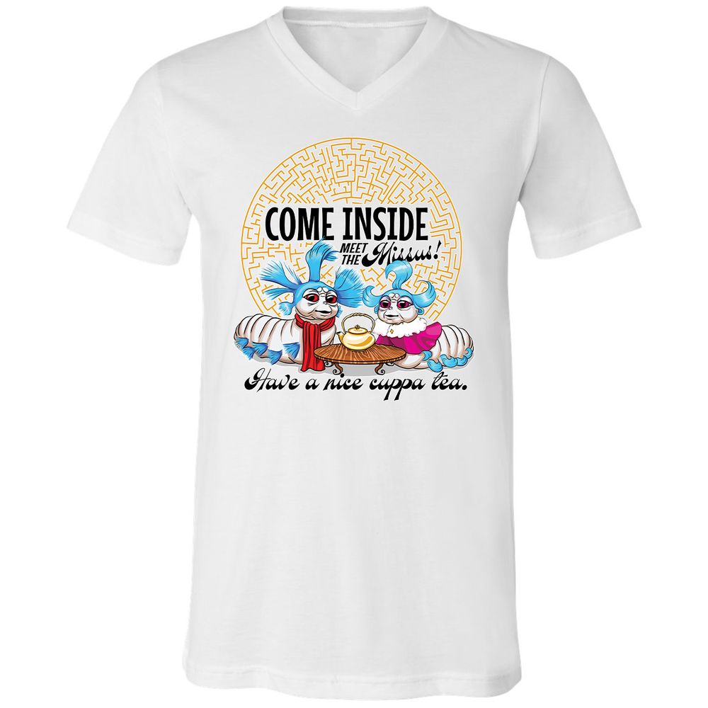 Unisex V-Neck T-Shirt - G65MEKGQ - White - 1