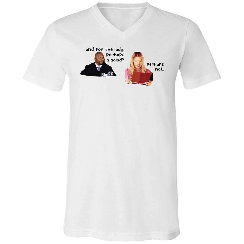 Unisex V-Neck T-Shirt - CBVWTR2Z - White - 1