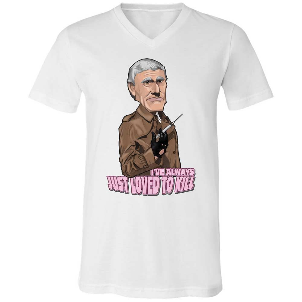 Unisex V-Neck T-Shirt - KF7LL57M - White - 1