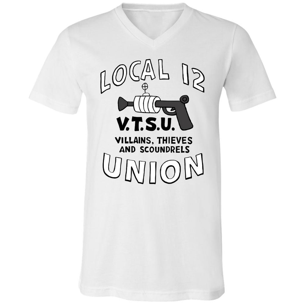 Unisex V-Neck T-Shirt - 9Z258ZLV - White - 1