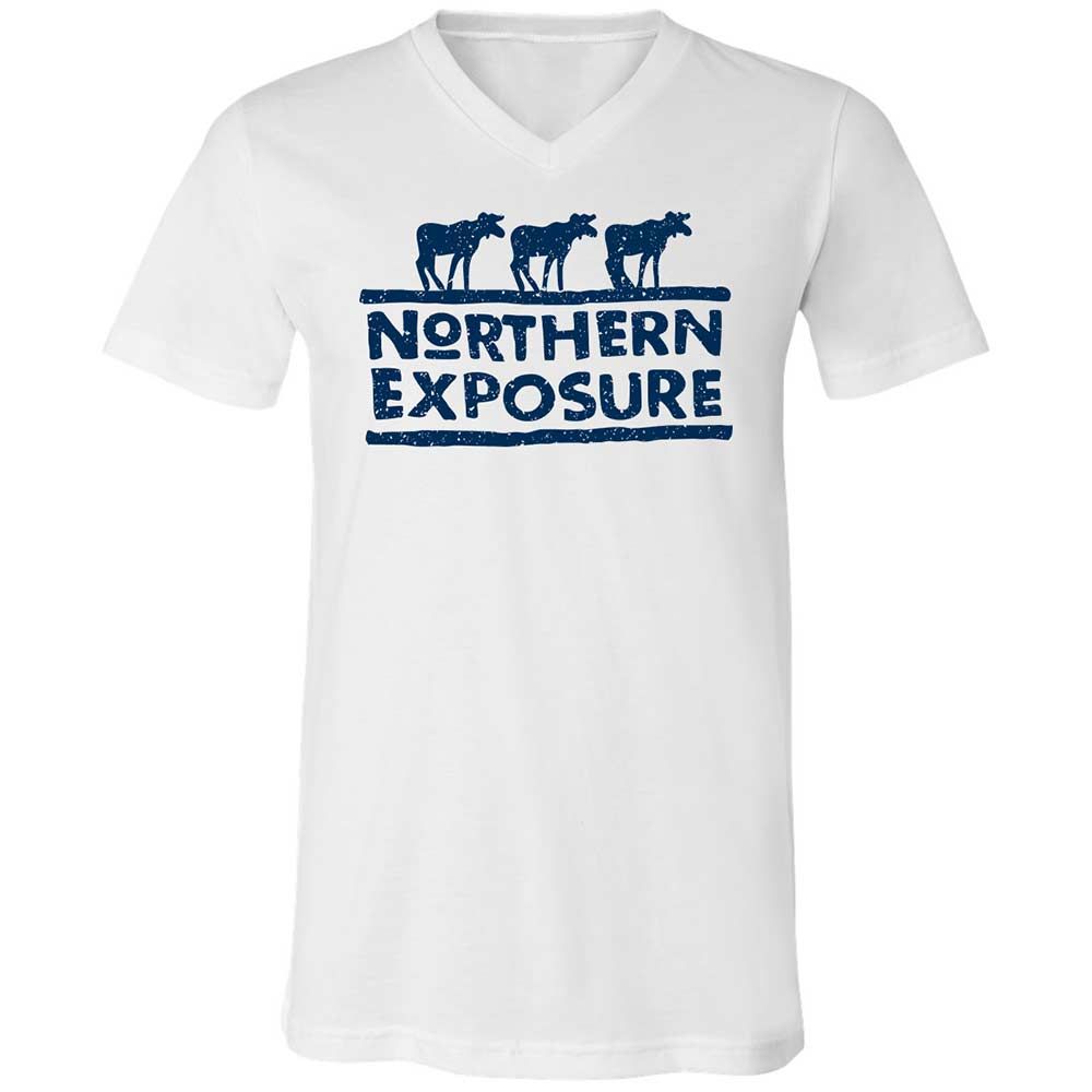 Unisex V-Neck T-Shirt - A4ZF2DLV - White - 1