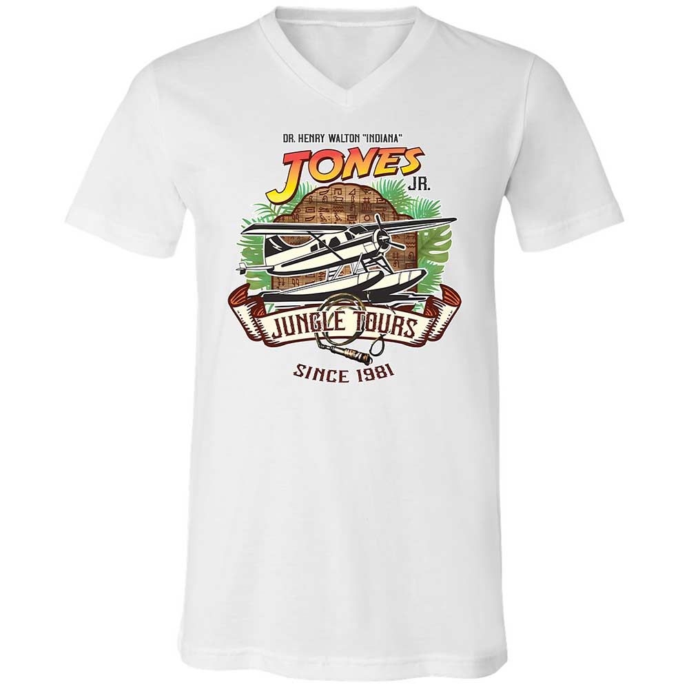Unisex V-Neck T-Shirt - XFB63LYB - White - 1