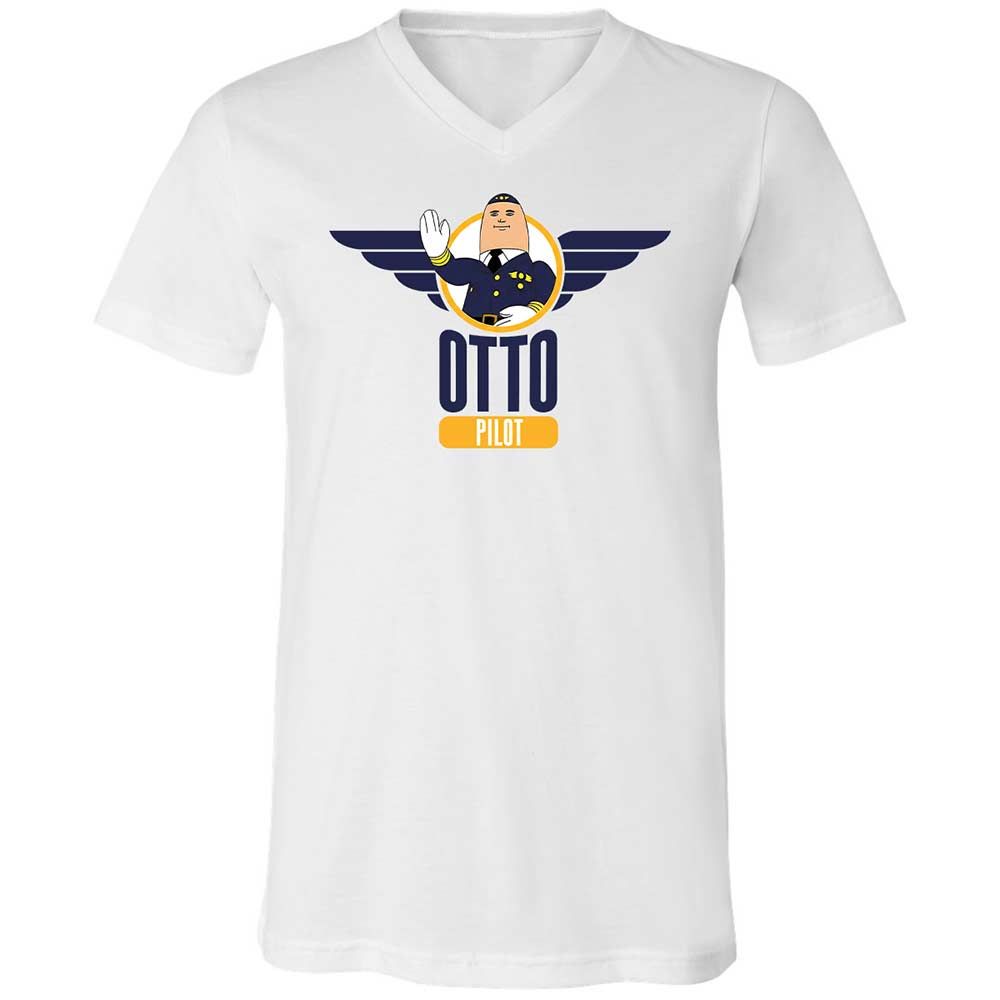 Unisex V-Neck T-Shirt - KZBQSWRY - White - 1