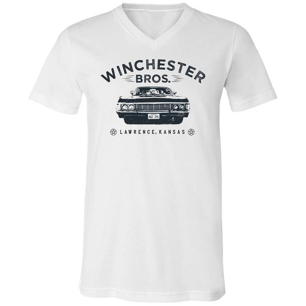 Unisex V-Neck T-Shirt - 834JBRNV - White - 1
