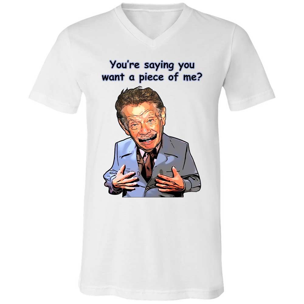 Unisex V-Neck T-Shirt - GJCS6YDY - White - 1