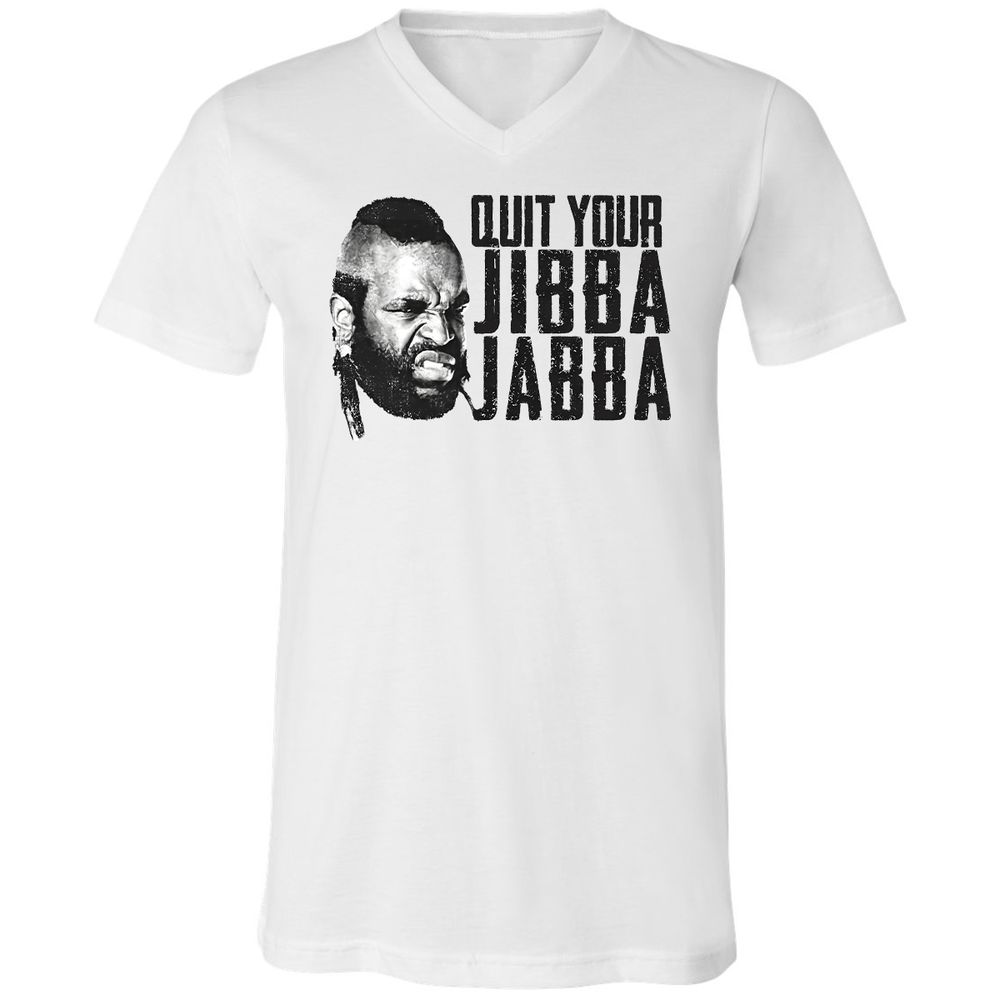 Unisex V-Neck T-Shirt - TLUMHTFQ - White - 1