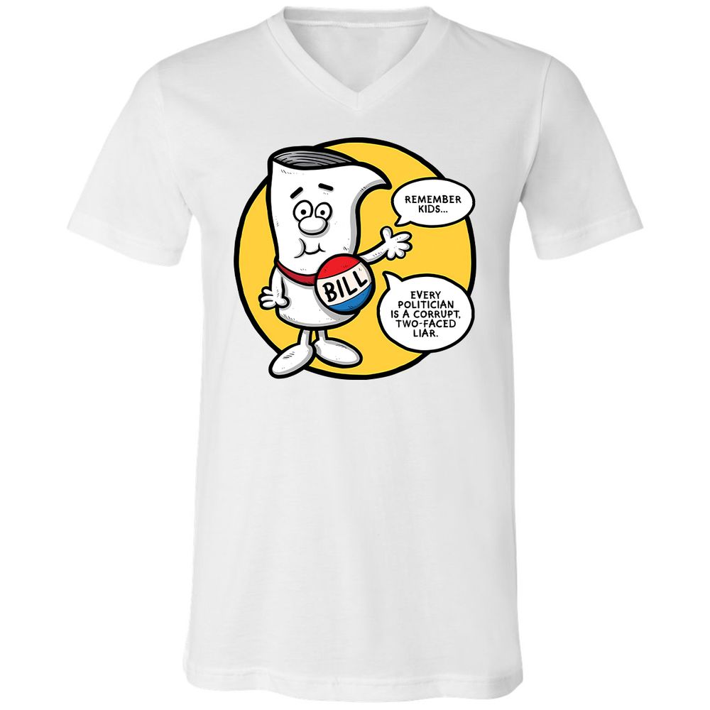 Unisex V-Neck T-Shirt - Q23BNVCG - White - 1