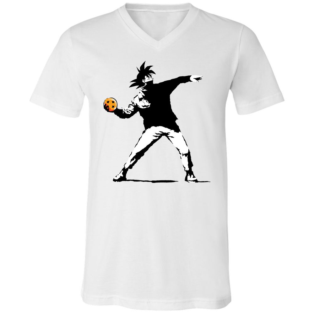 Unisex V-Neck T-Shirt - KEVQBWVK - White - 1