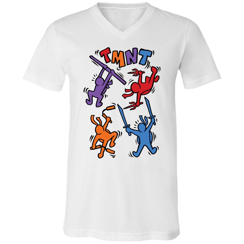 Unisex V-Neck T-Shirt - XPPCFY9W - White - 1