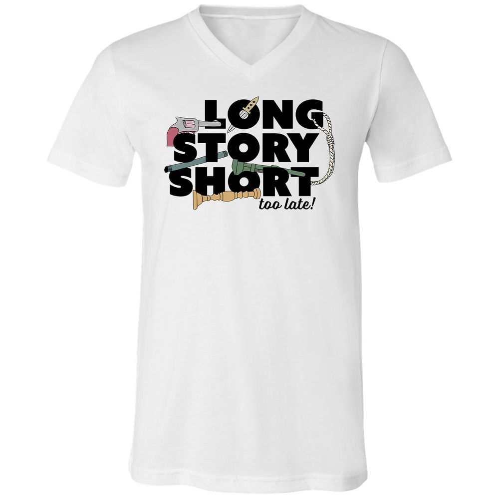 Unisex V-Neck T-Shirt - 11D8ZMA8 - White - 1